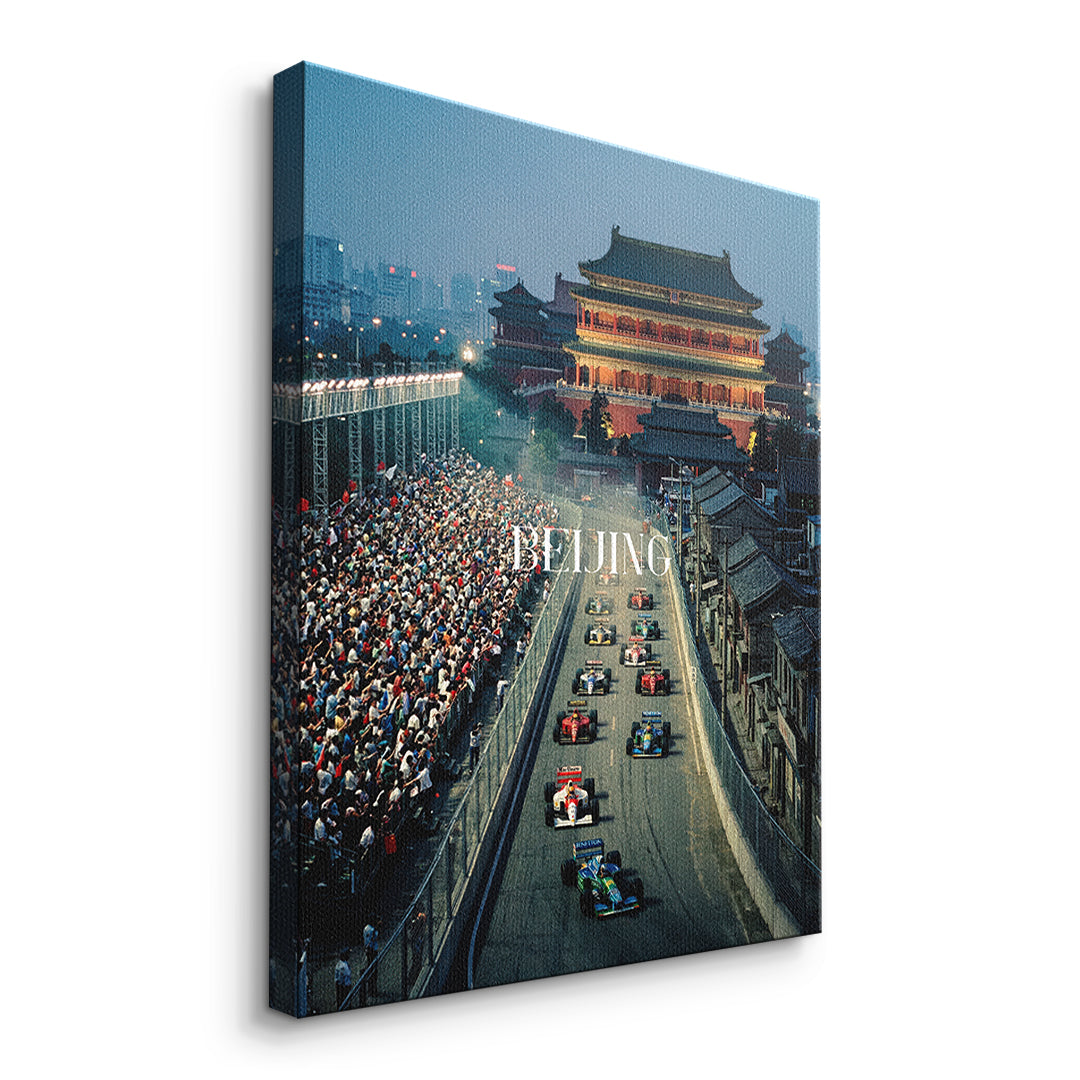 Beijing F1 Leinwandbild – Seitenansicht ohne Rahmen