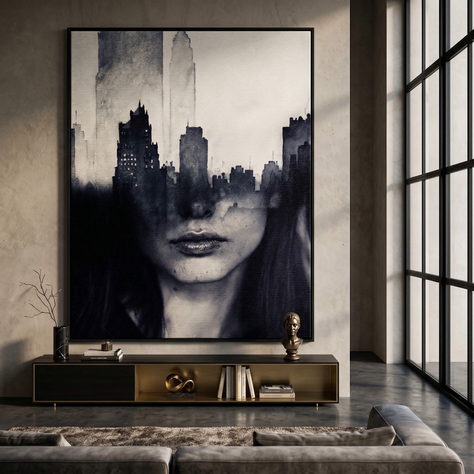 DOTCOMCANVAS® Mind game Leinwandbild – im Raum