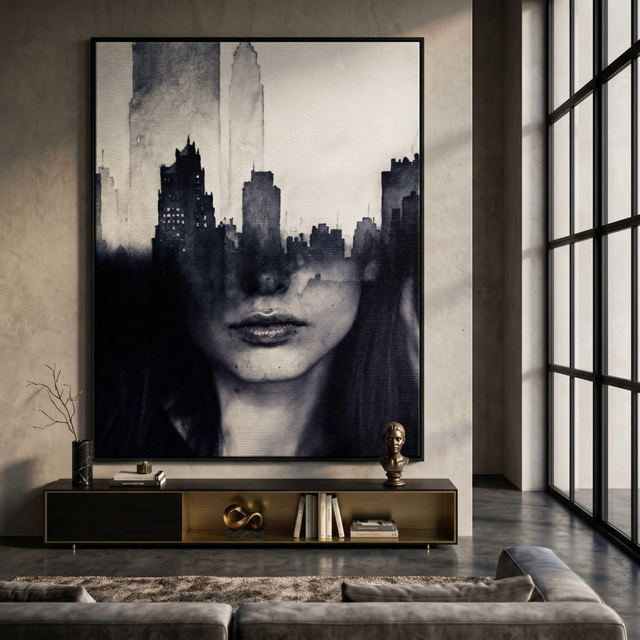 DOTCOMCANVAS® Mind game Leinwandbild – im Raum