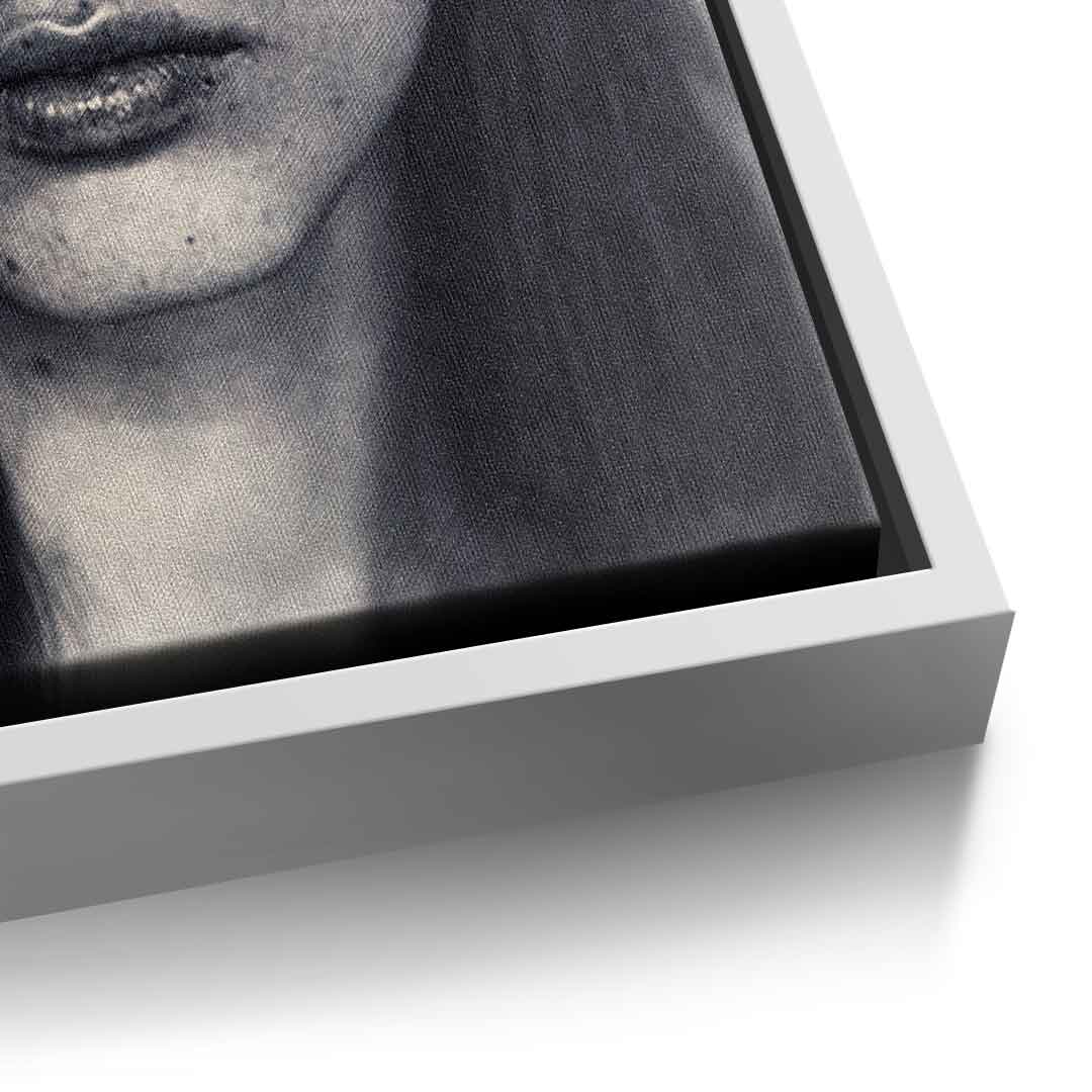 DOTCOMCANVAS® Mind game Leinwandbild – Detailansicht weißer Rahmen