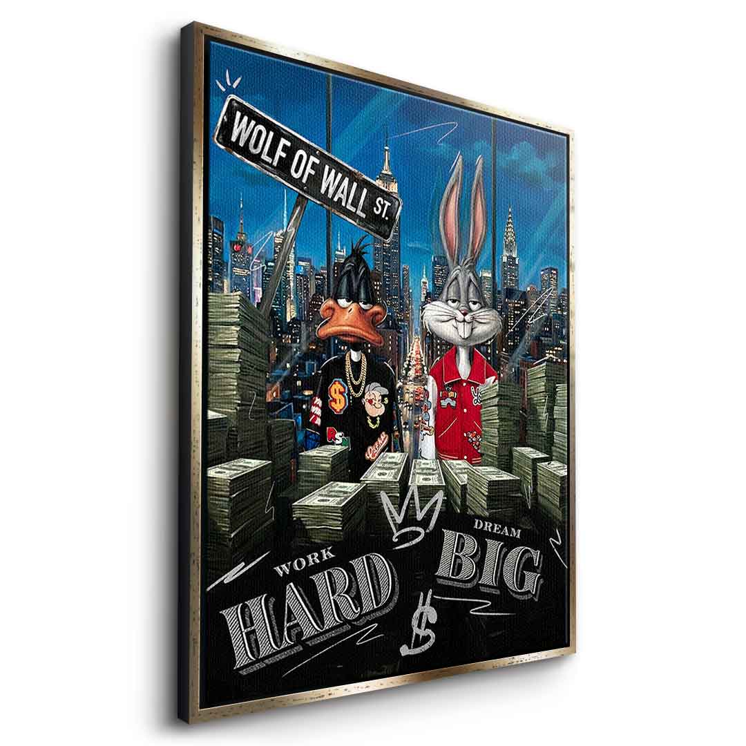 DOTCOMCANVAS® Me & My Bro Leinwandbild – Seitenansicht goldener Rahmen