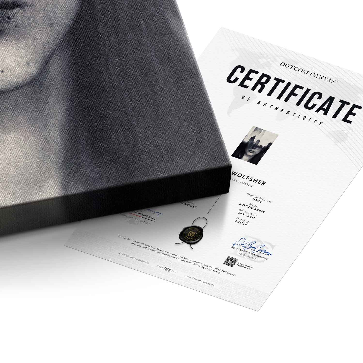 DOTCOMCANVAS® Mind game Leinwandbild – Echtheitszertifikat