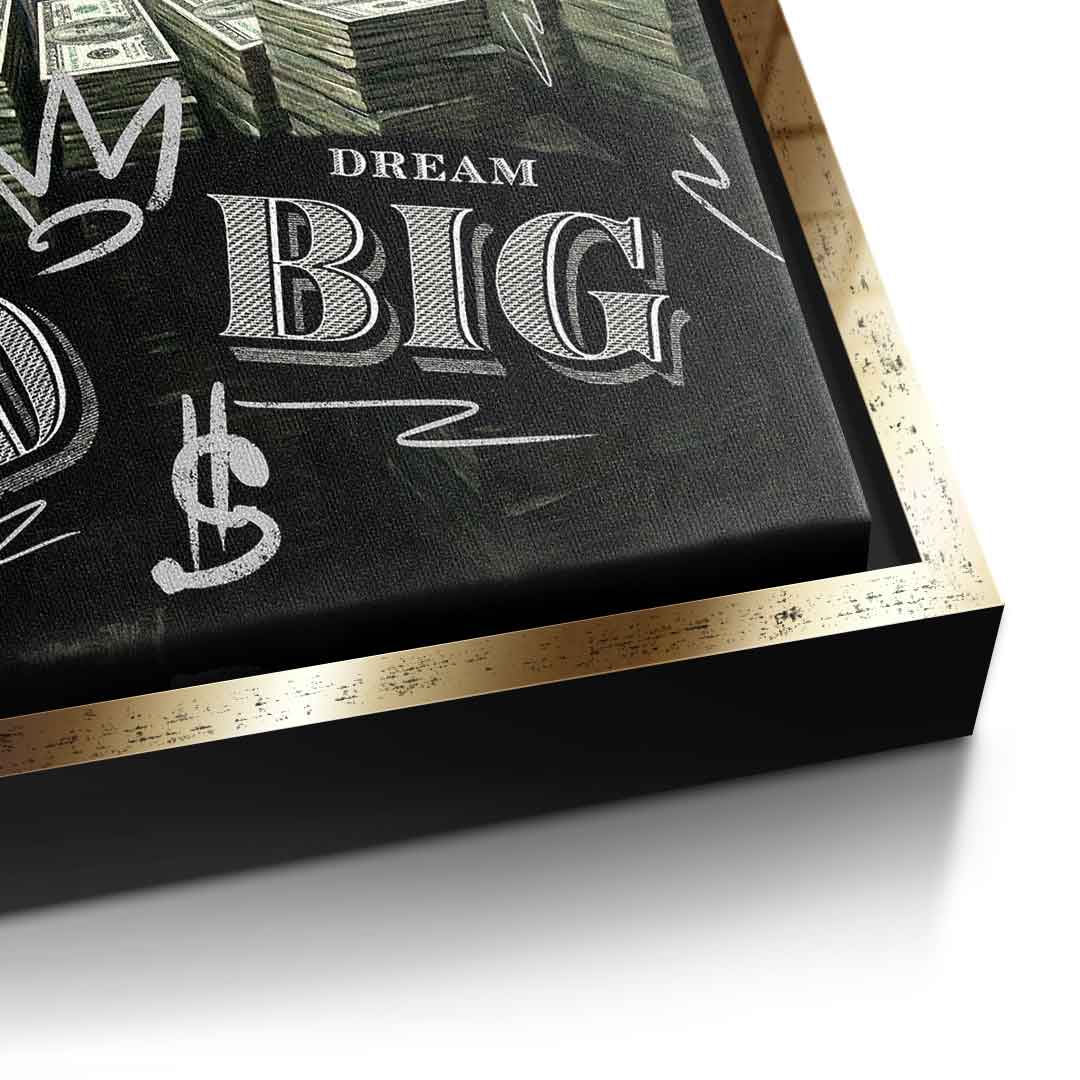 DOTCOMCANVAS® Me & My Bro Leinwandbild – Detailansicht goldener Rahmen