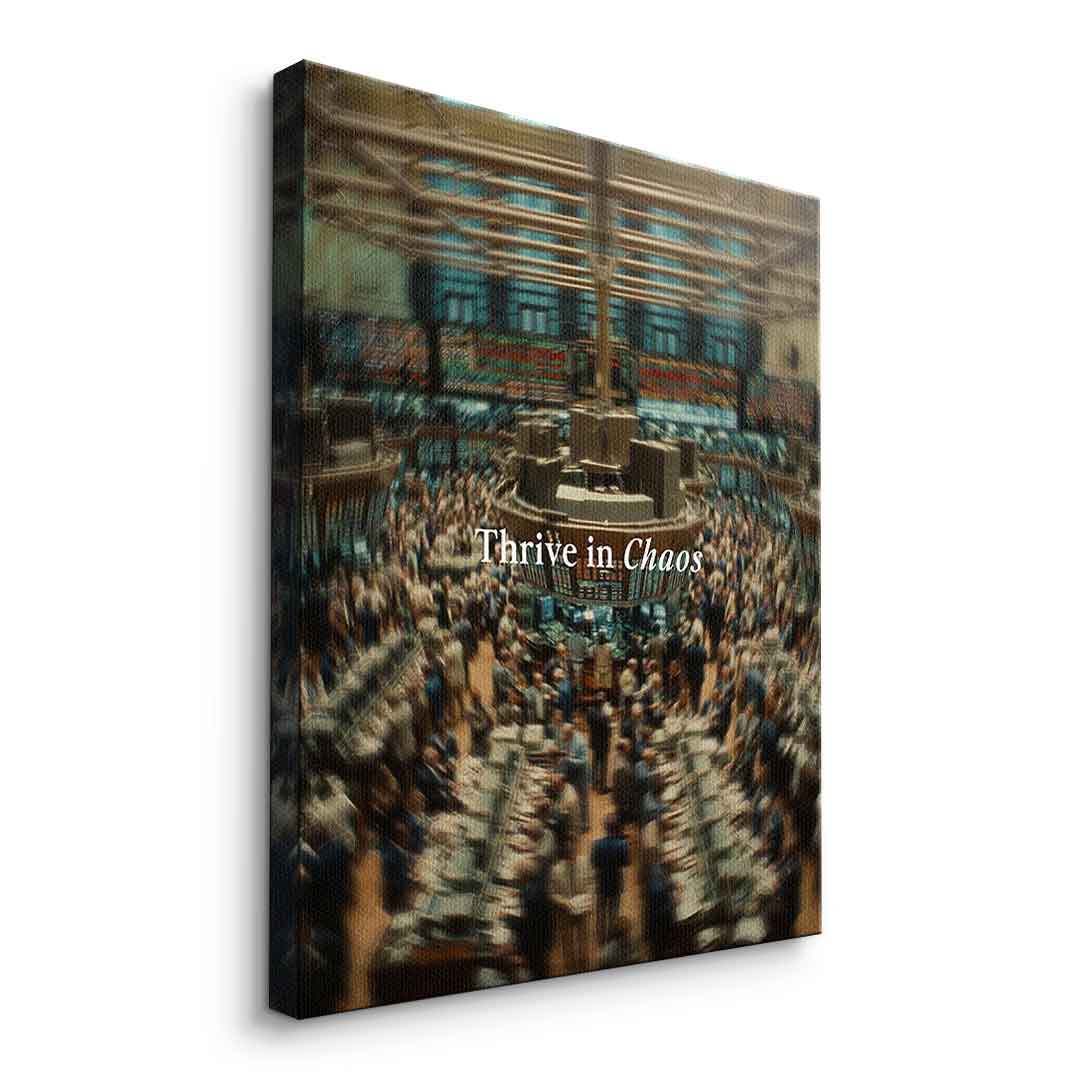 Thrive in Chaos Leinwandbild ohne Rahmen Seitenansicht