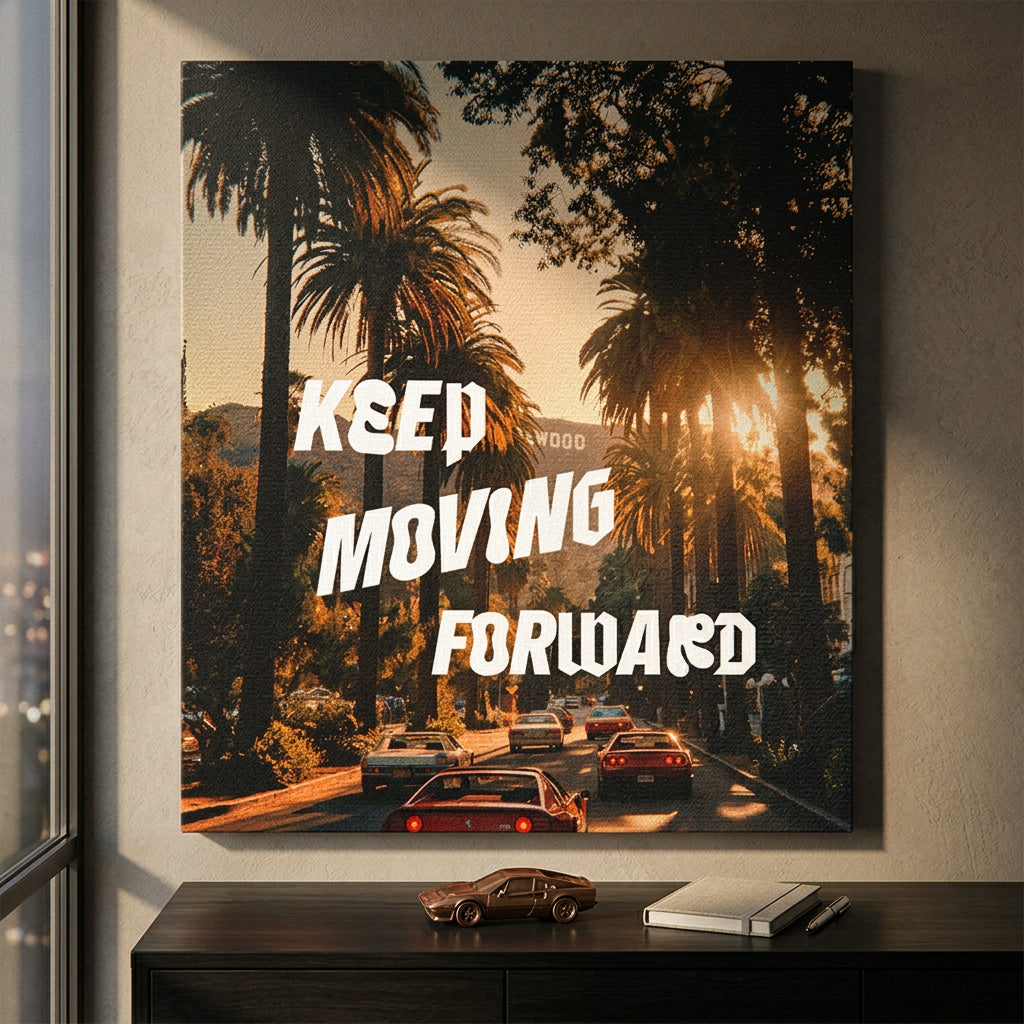 Keep moving forward Leinwandbild Room