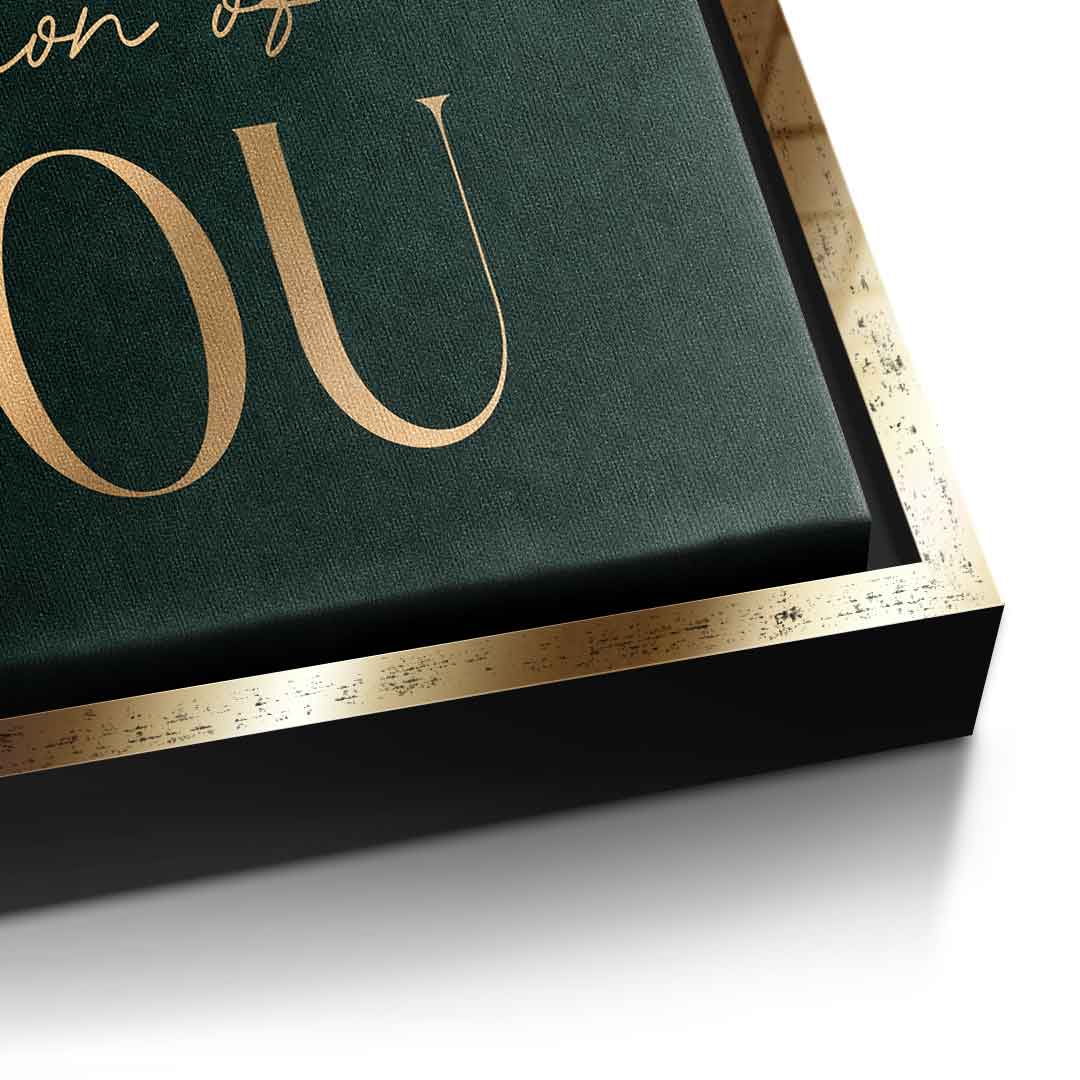 Be the Best Leinwandbild Detail Silber – Motivation Typografie