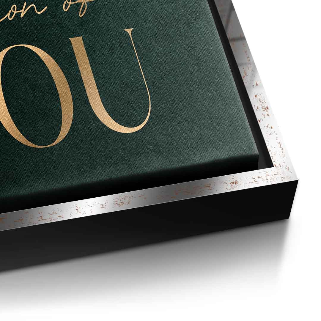 Be the Best Leinwandbild Detail Gold – Motivation Typografie