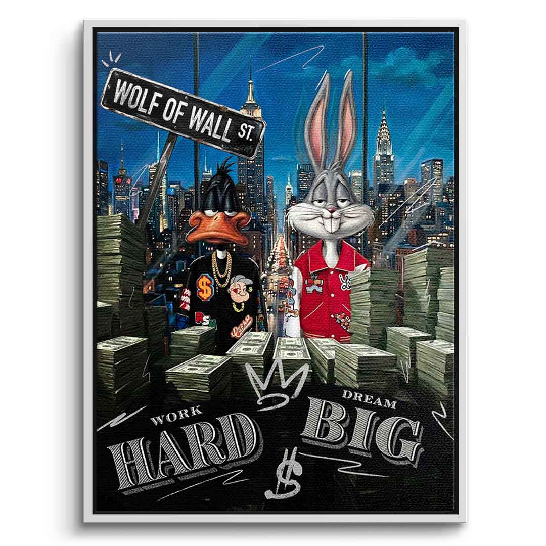 DOTCOMCANVAS® Me & My Bro Leinwandbild – Vorderansicht weißer Rahmen