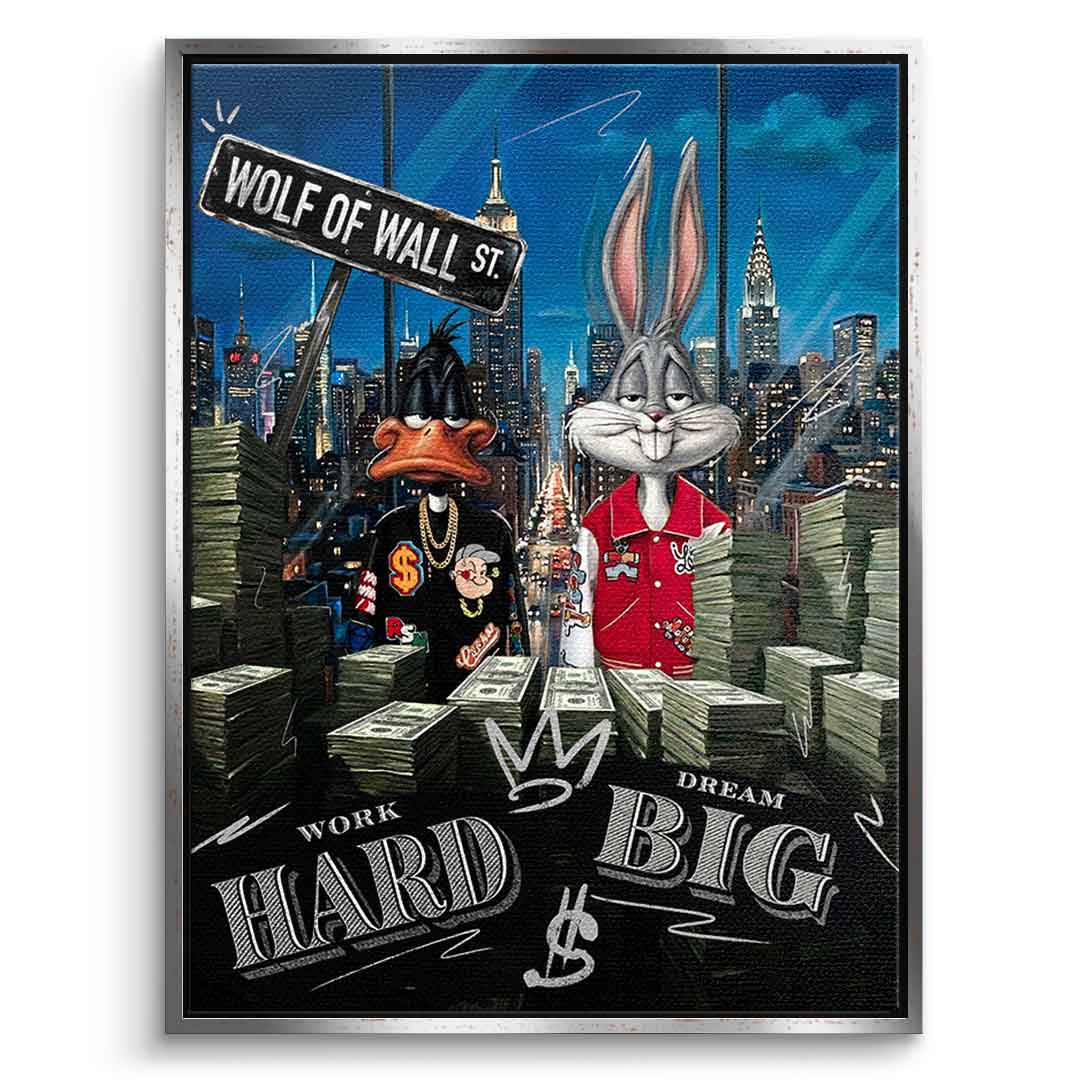 DOTCOMCANVAS® Me & My Bro Leinwandbild – Vorderansicht schwarzer Rahmen