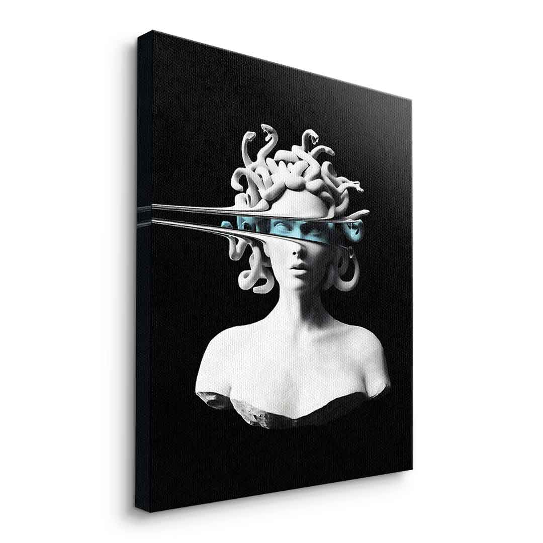 DOTCOMCANVAS® Portrait of Medusa Leinwandbild – Seitenansicht ohne Rahmen