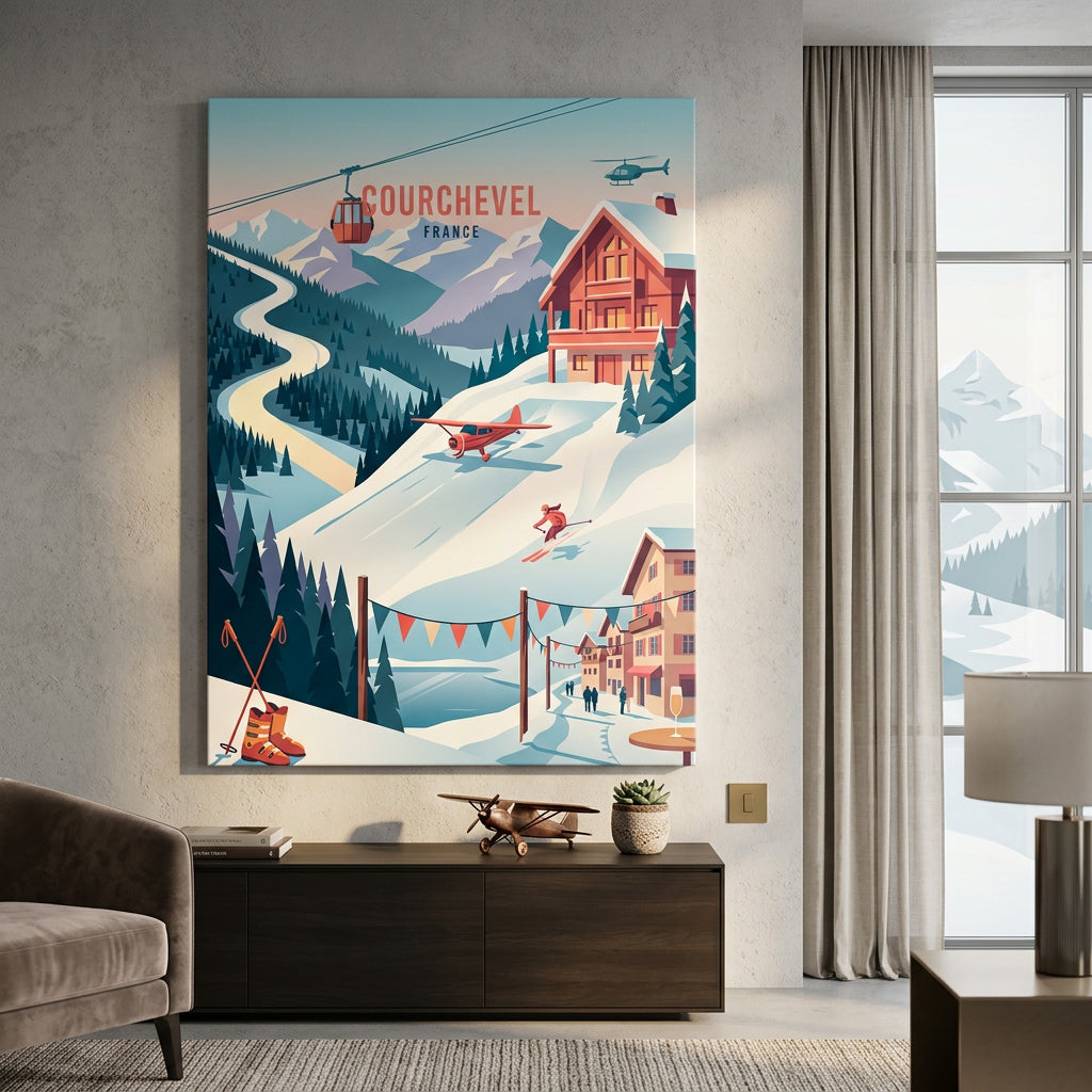 Courchevel Leinwandbild Raum
