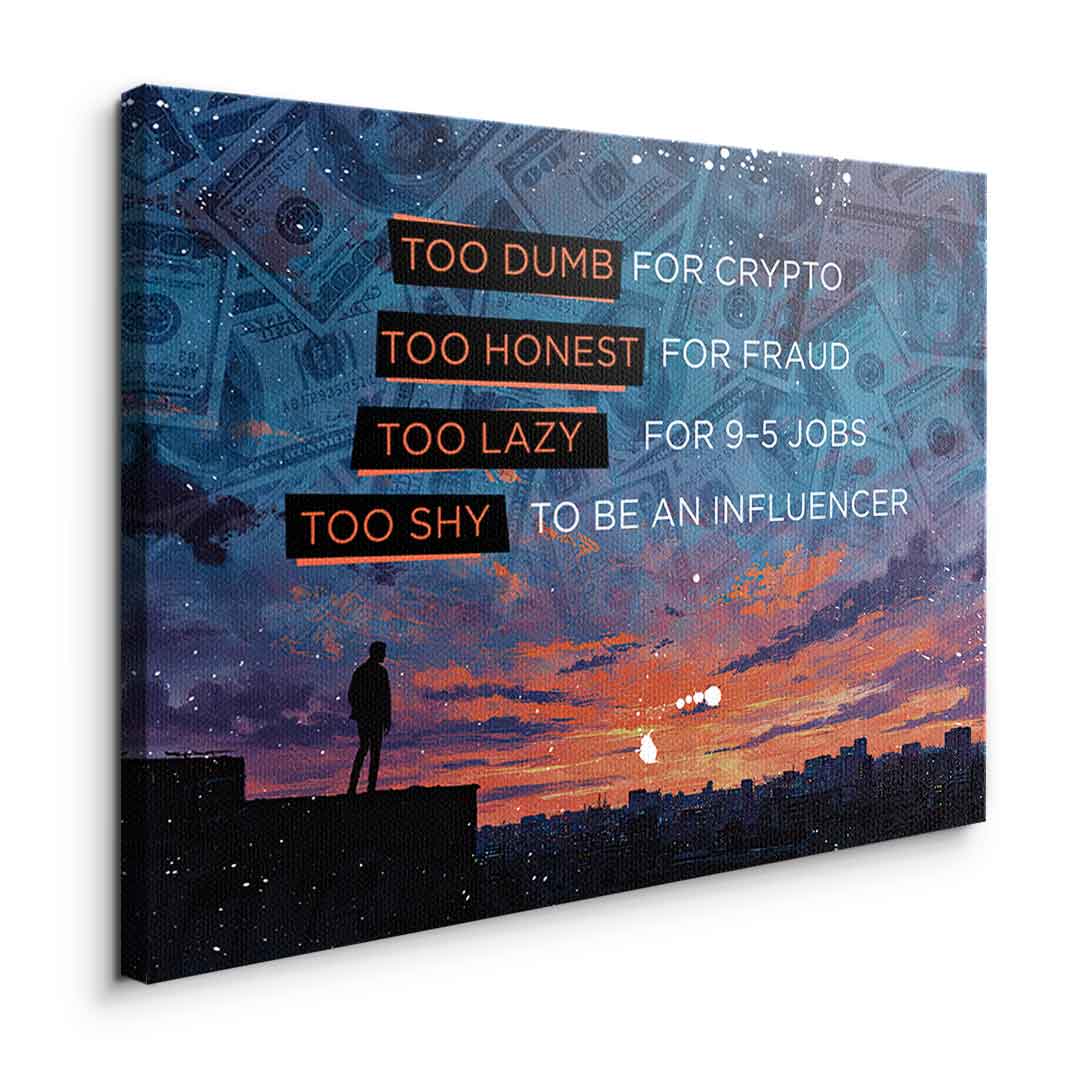 DOTCOMCANVAS Too shy to be Leinwandbild Seitenansicht ohne Rahmen