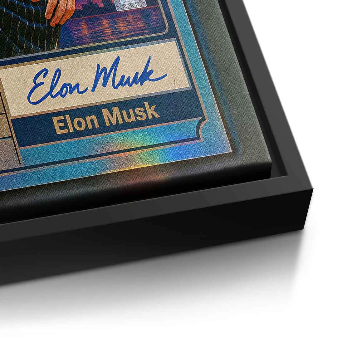 DOTCOMCANVAS Elon Musk Basketball Card Leinwandbild Detail