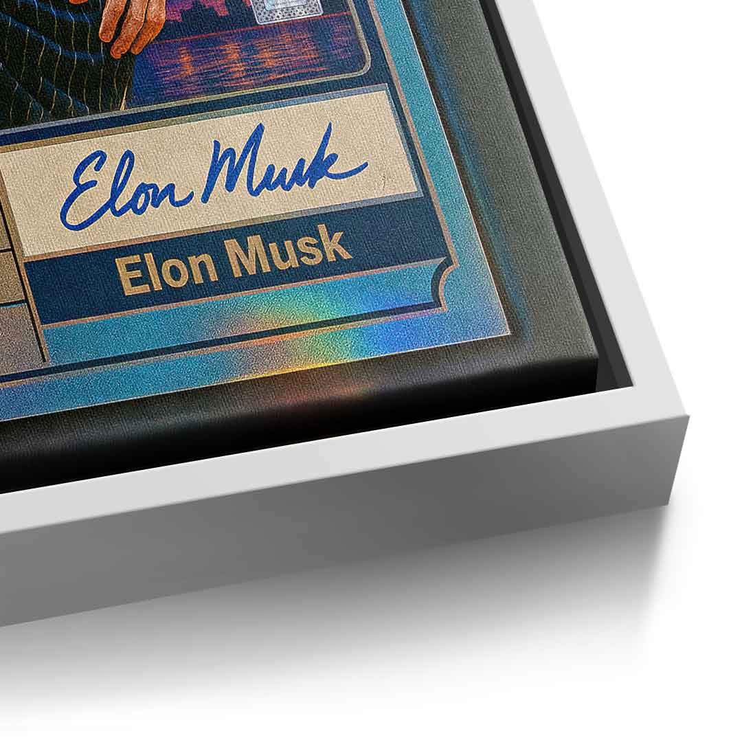 DOTCOMCANVAS Elon Musk Basketball Card Leinwandbild Detail