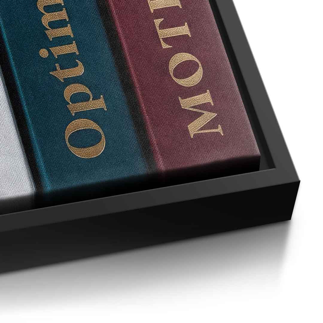 DOTCOMCANVAS Motivational Books Leinwandbild Detail Schwarz