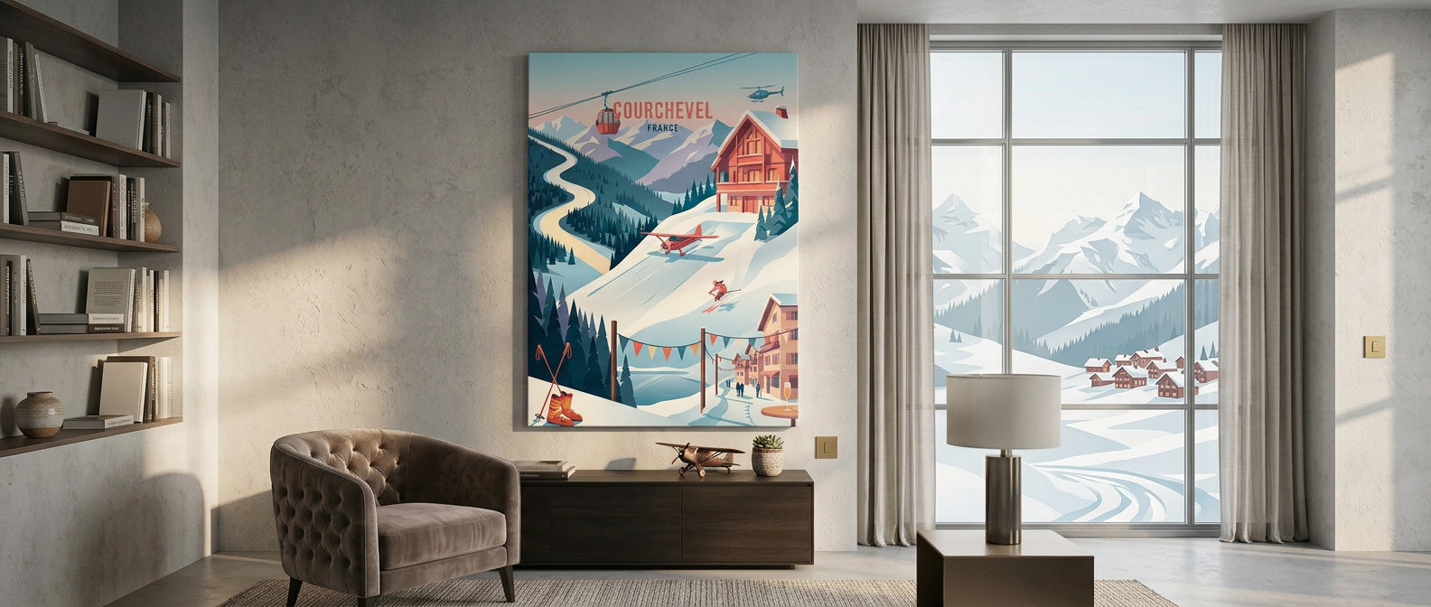 Courchevel Canvas Banner