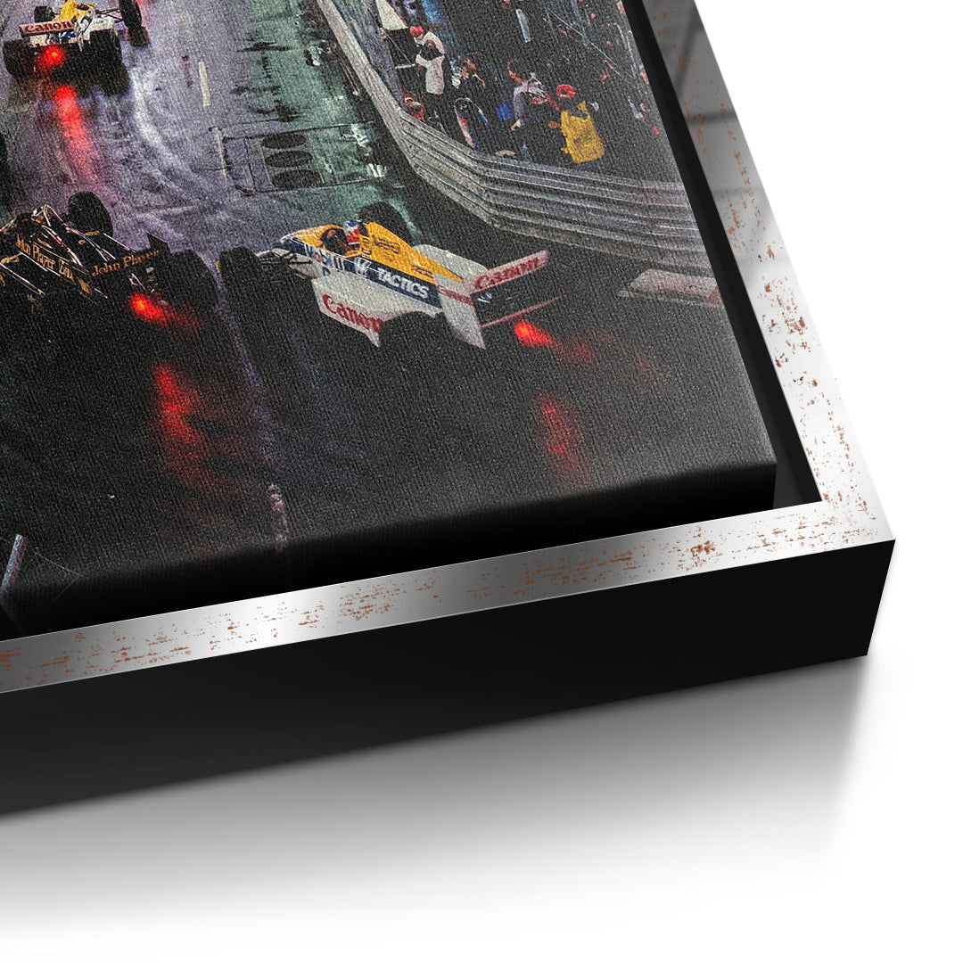 DOTCOMCANVAS New York F1 Leinwandbild Detailansicht mit Silberrahmen