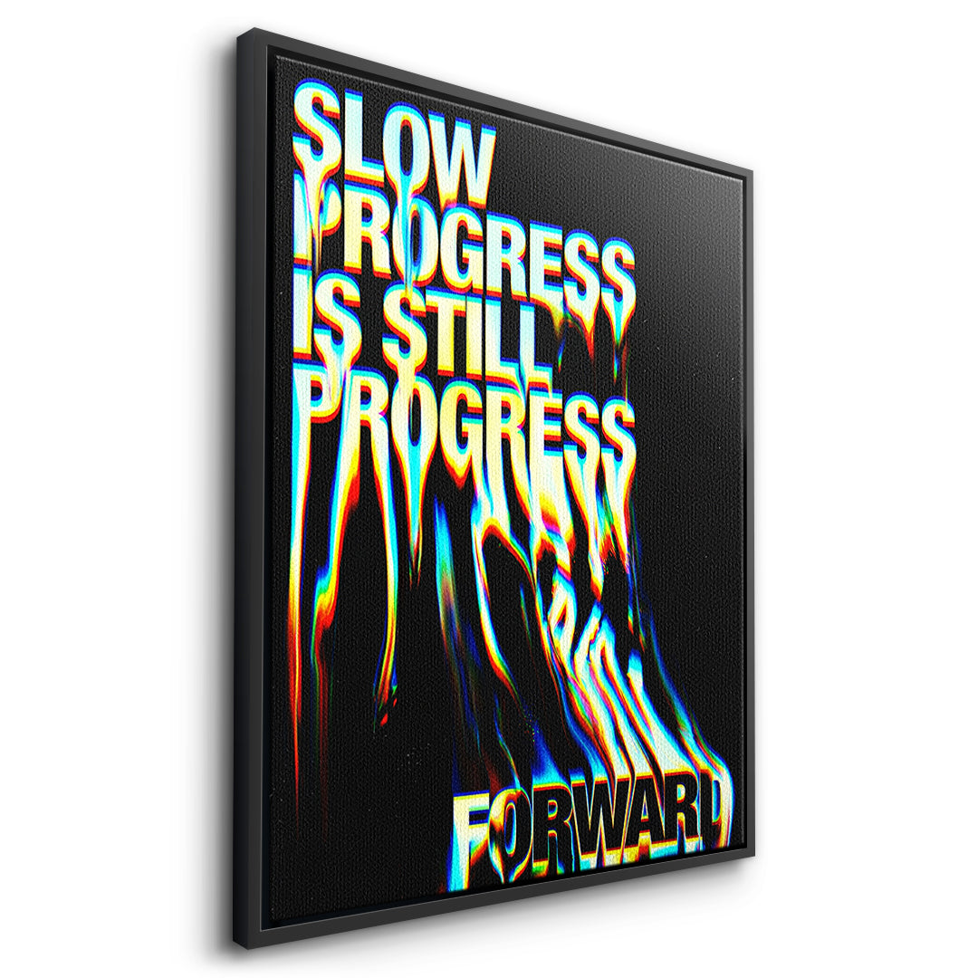 DOTCOMCANVAS Slow Process Leinwandbild Seitenansicht Schwarzer Rahmen