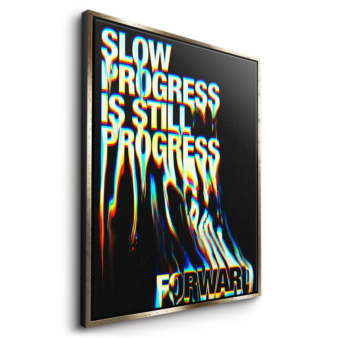 DOTCOMCANVAS Slow Process Leinwandbild Seitenansicht Goldener Rahmen