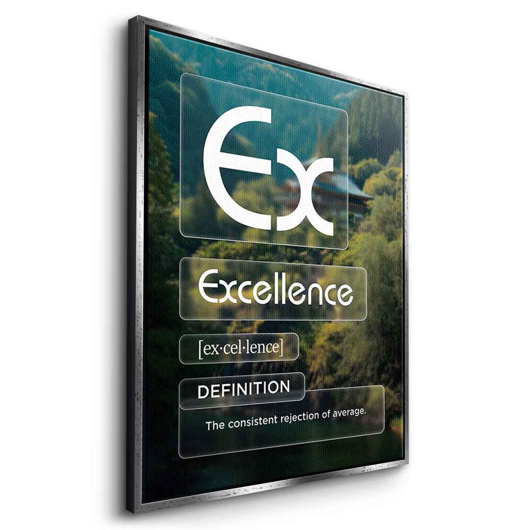 DOTCOMCANVAS® Excellence (Ex) Leinwandbild Version Farbig – Seitenansicht Weiß