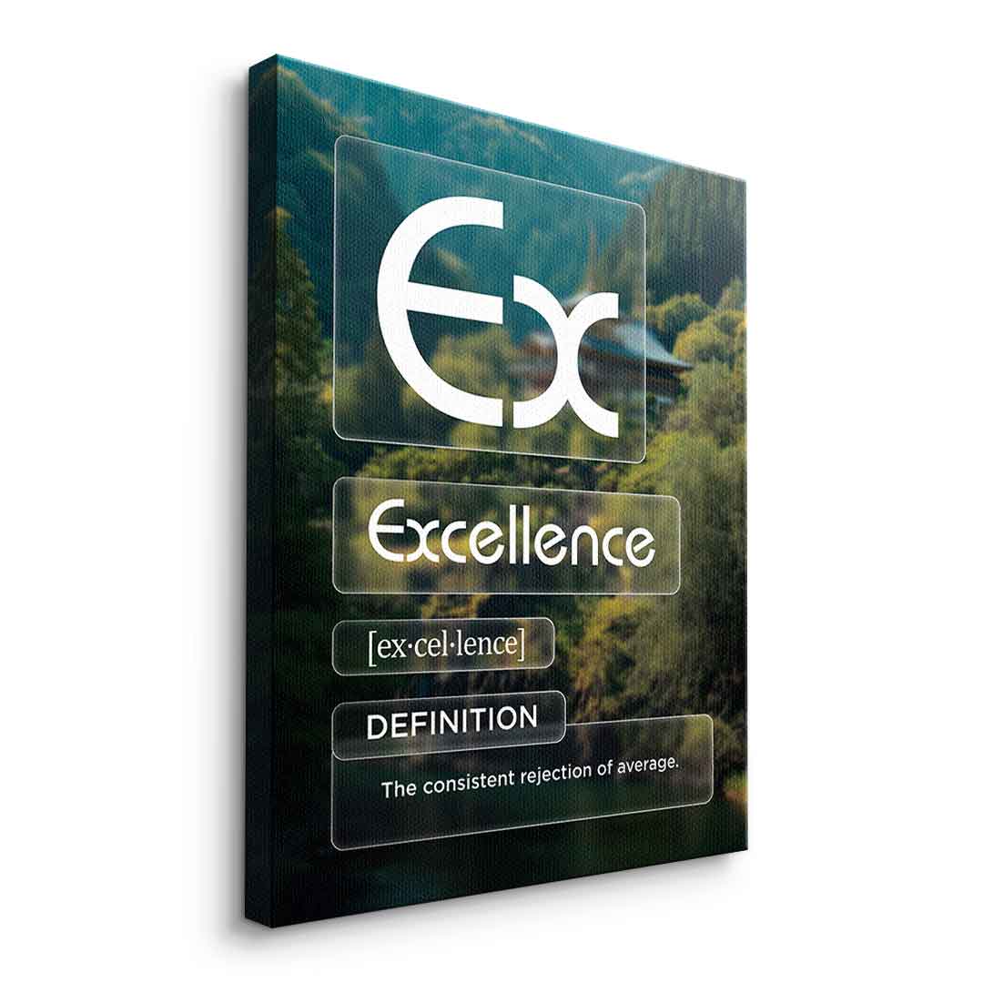 DOTCOMCANVAS® Excellence (Ex) Leinwandbild Version Farbig – Seitenansicht Ohne Rahmen