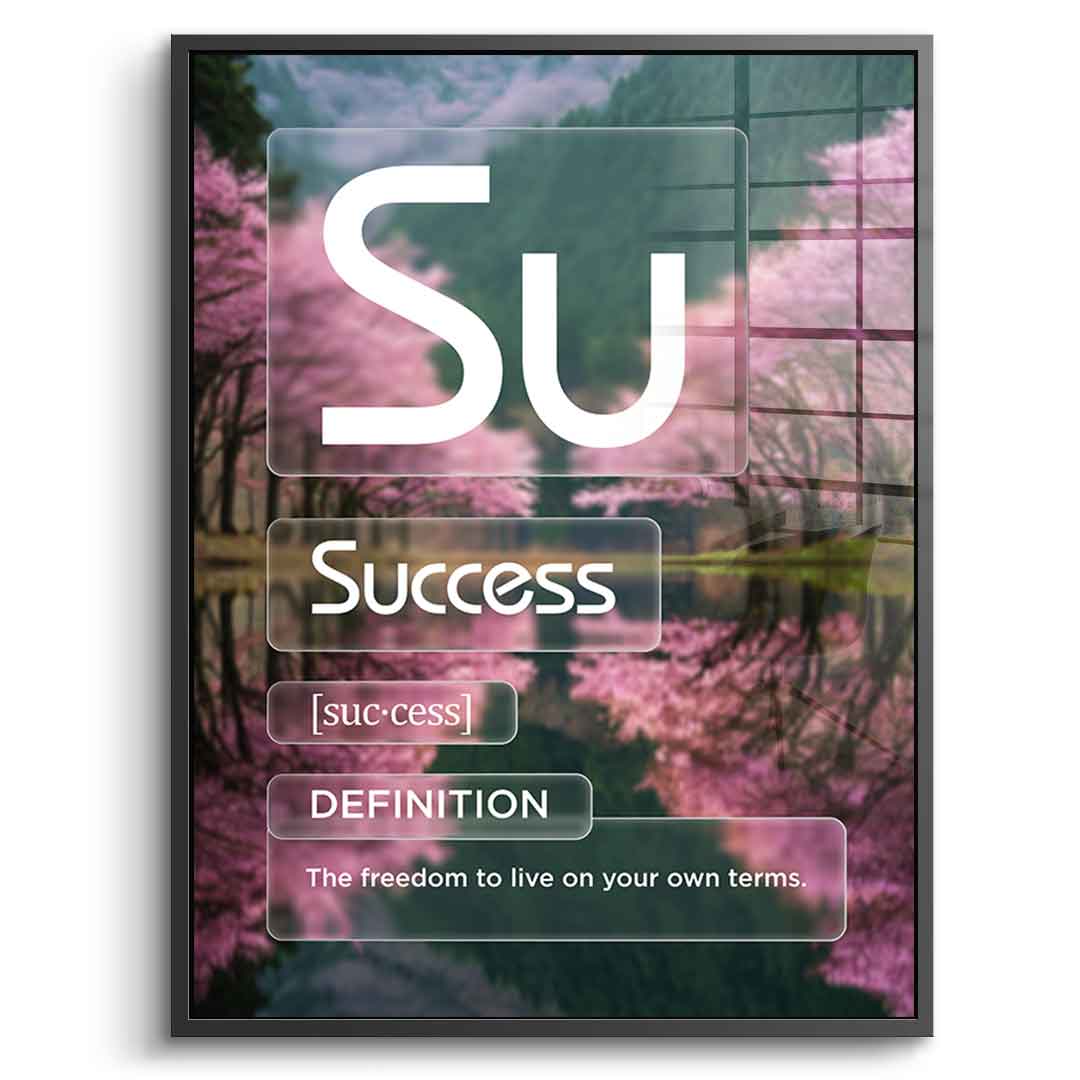 DOTCOMCANVAS® Success (Su) Acrylglasbild Version Farbig – Echtheitszertifikat