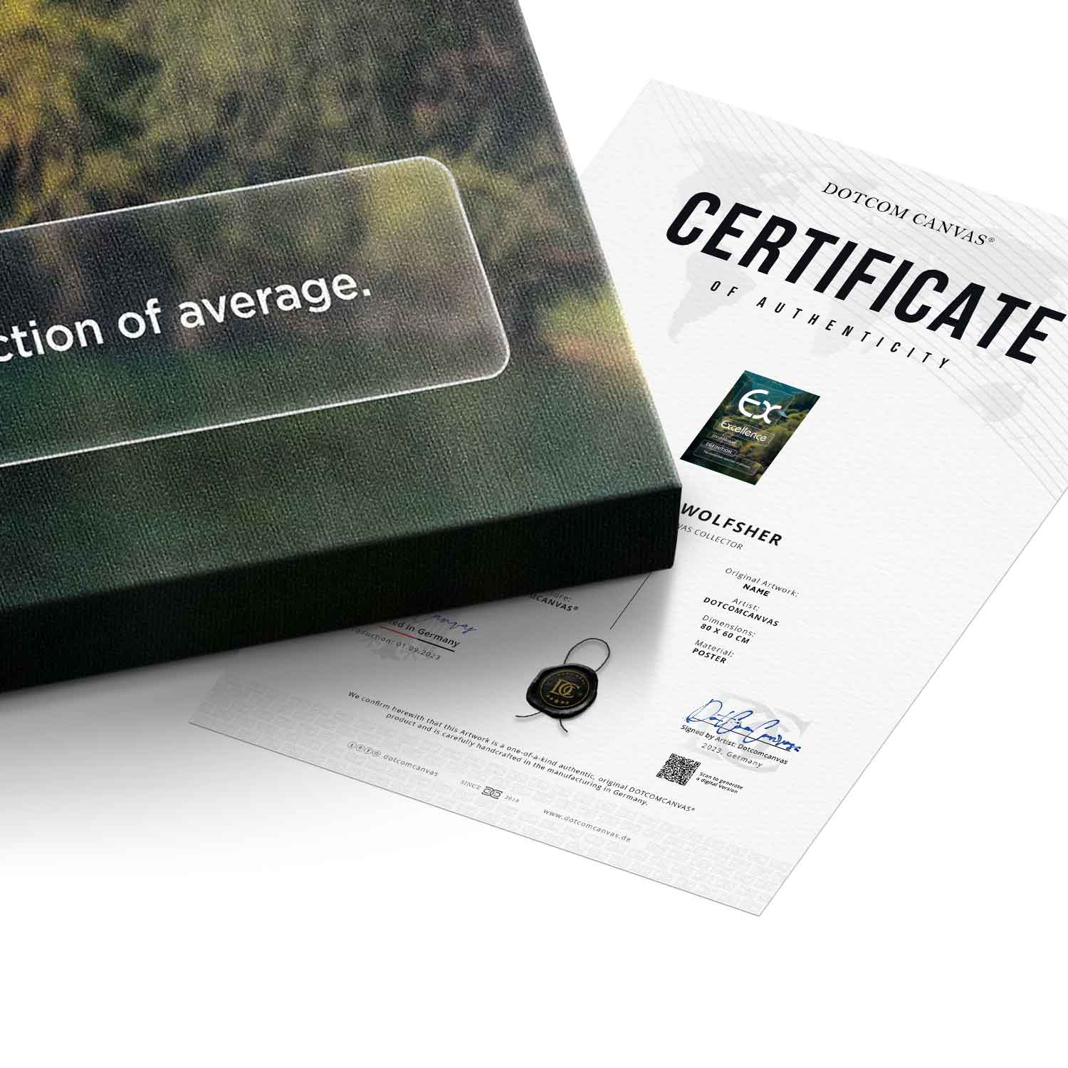 DOTCOMCANVAS® Excellence (Ex) Leinwandbild Version Farbig – Echtheitszertifikat