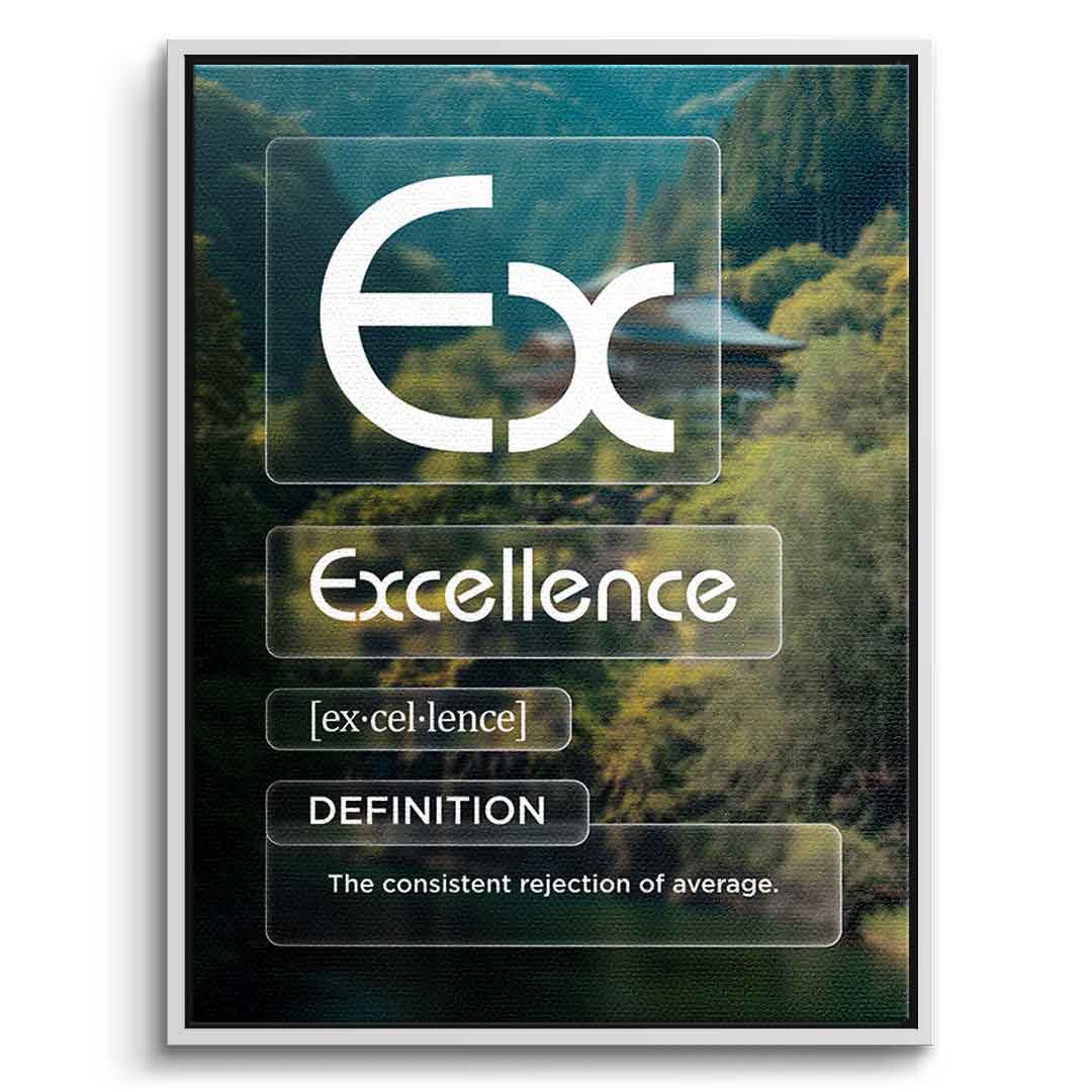 DOTCOMCANVAS® Excellence (Ex) Leinwandbild Version Farbig – Vorderansicht Weißer Rahmen