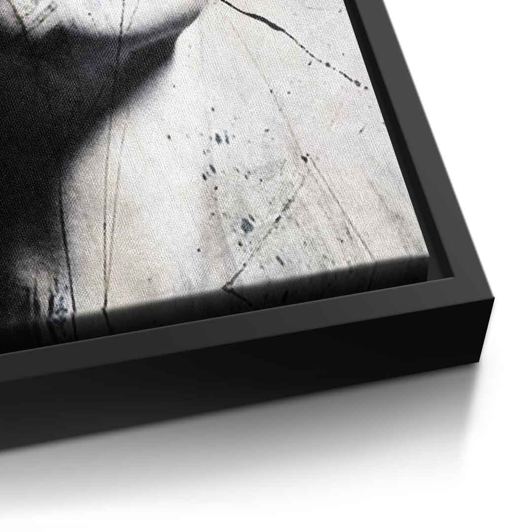 DOTCOMCANVAS® Abstract obsession Leinwandbild – Detailansicht schwarzer Rahmen