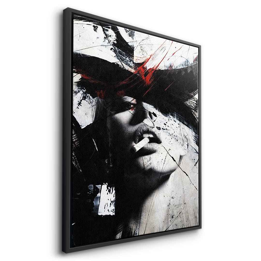 DOTCOMCANVAS® Abstract obsession Leinwandbild – Seitenansicht schwarzer Rahmen