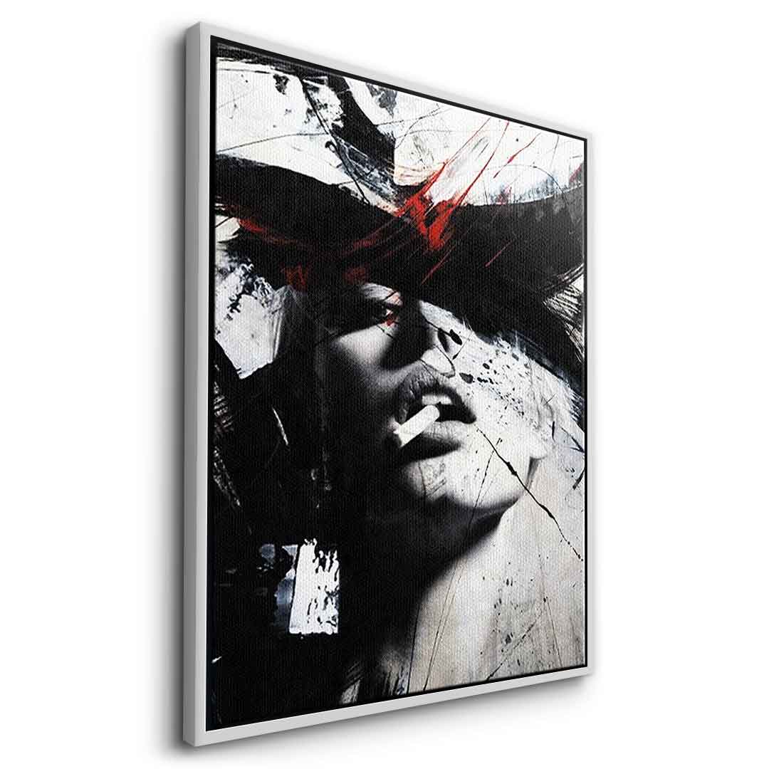 DOTCOMCANVAS® Abstract obsession Leinwandbild – Seitenansicht silberner Rahmen