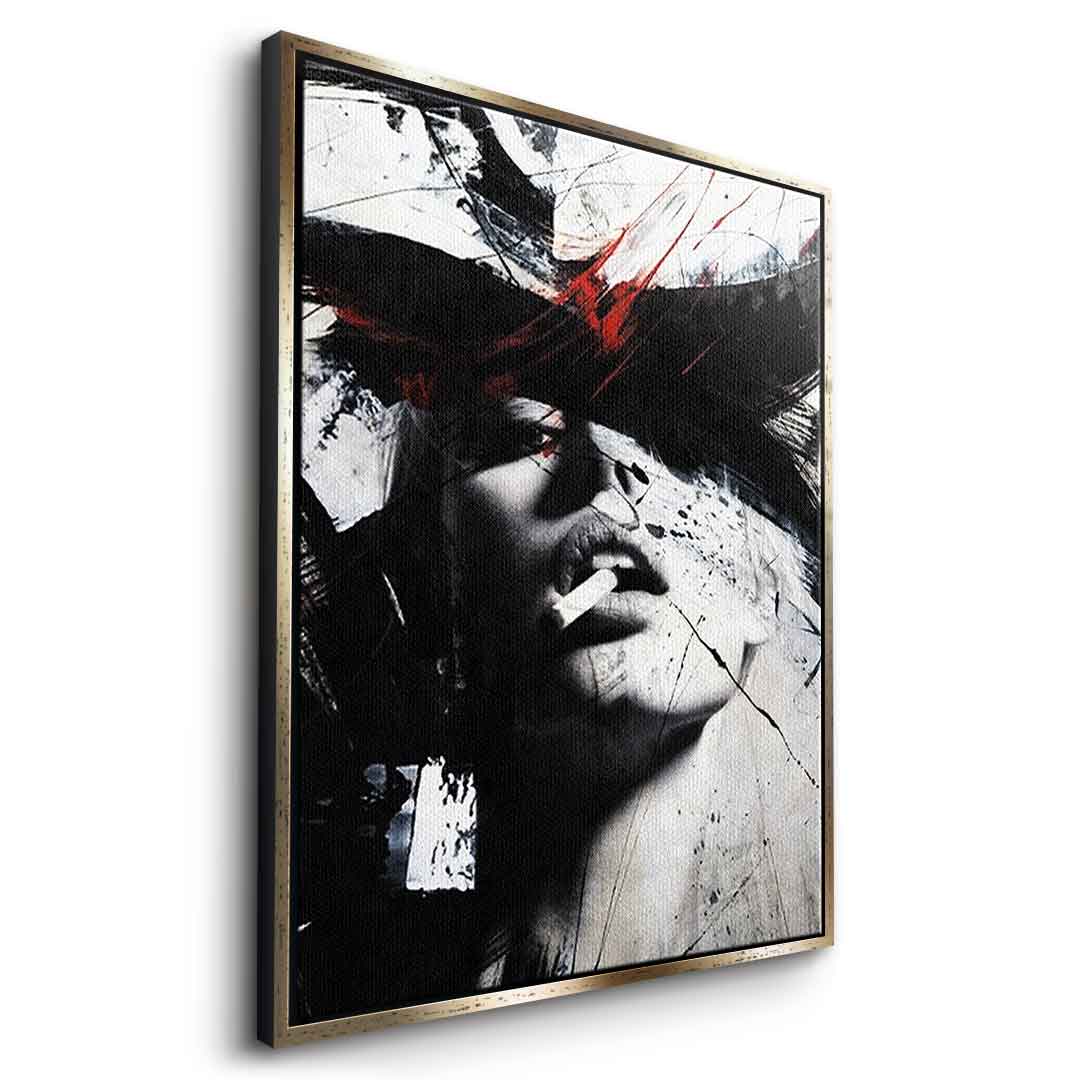 DOTCOMCANVAS® Abstract obsession Leinwandbild – Seitenansicht goldener Rahmen