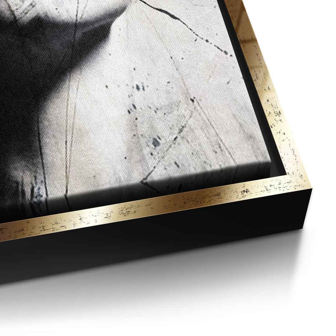 DOTCOMCANVAS® Abstract obsession Leinwandbild – Detailansicht goldener Rahmen