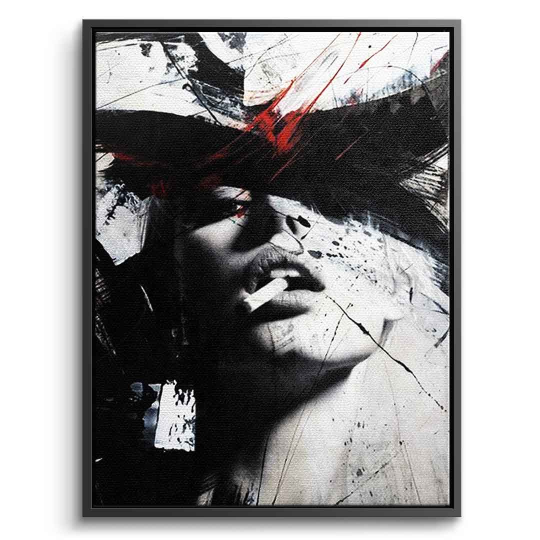 DOTCOMCANVAS® Abstract obsession Leinwandbild – Vorderansicht silberner Rahmen
