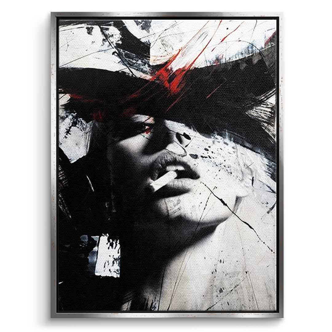 DOTCOMCANVAS® Abstract obsession Leinwandbild – Vorderansicht schwarzer Rahmen