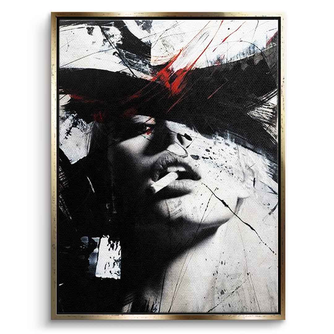 DOTCOMCANVAS® Abstract obsession Leinwandbild – Vorderansicht goldener Rahmen