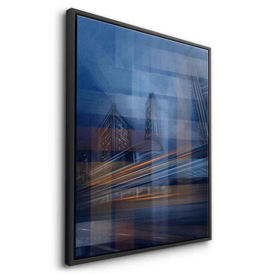 Moving City Glass - Leinwandbild Seite
