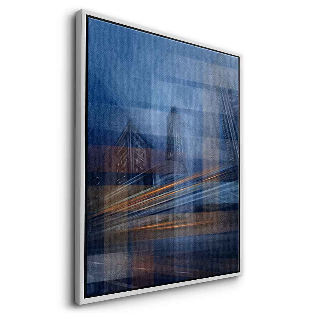 Moving City Glass - Leinwandbild Seite