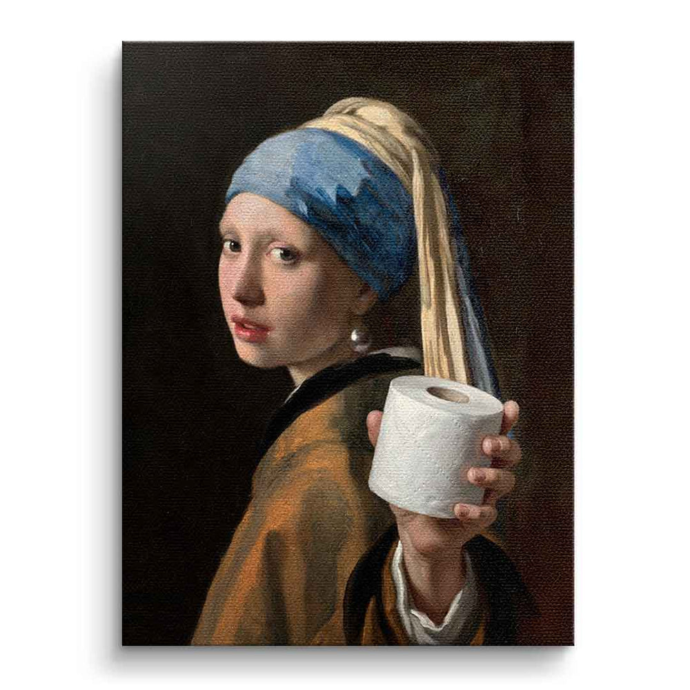 DOTCOMCANVAS Classic Painting for Toilett Leinwand Front ohne Rahmen