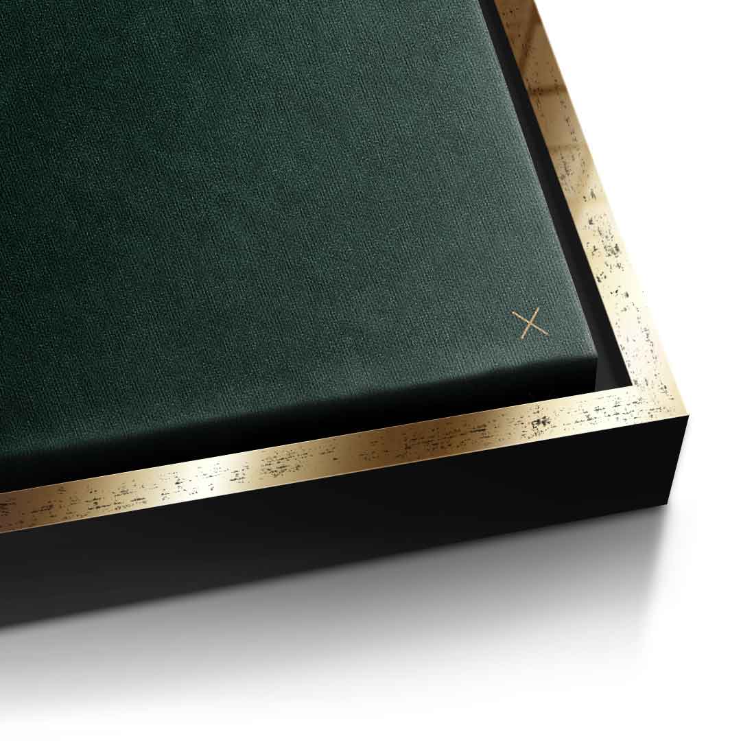 DOTCOMCANVAS® Enjoy Leinwandbild – Detailansicht Druckqualität Gold