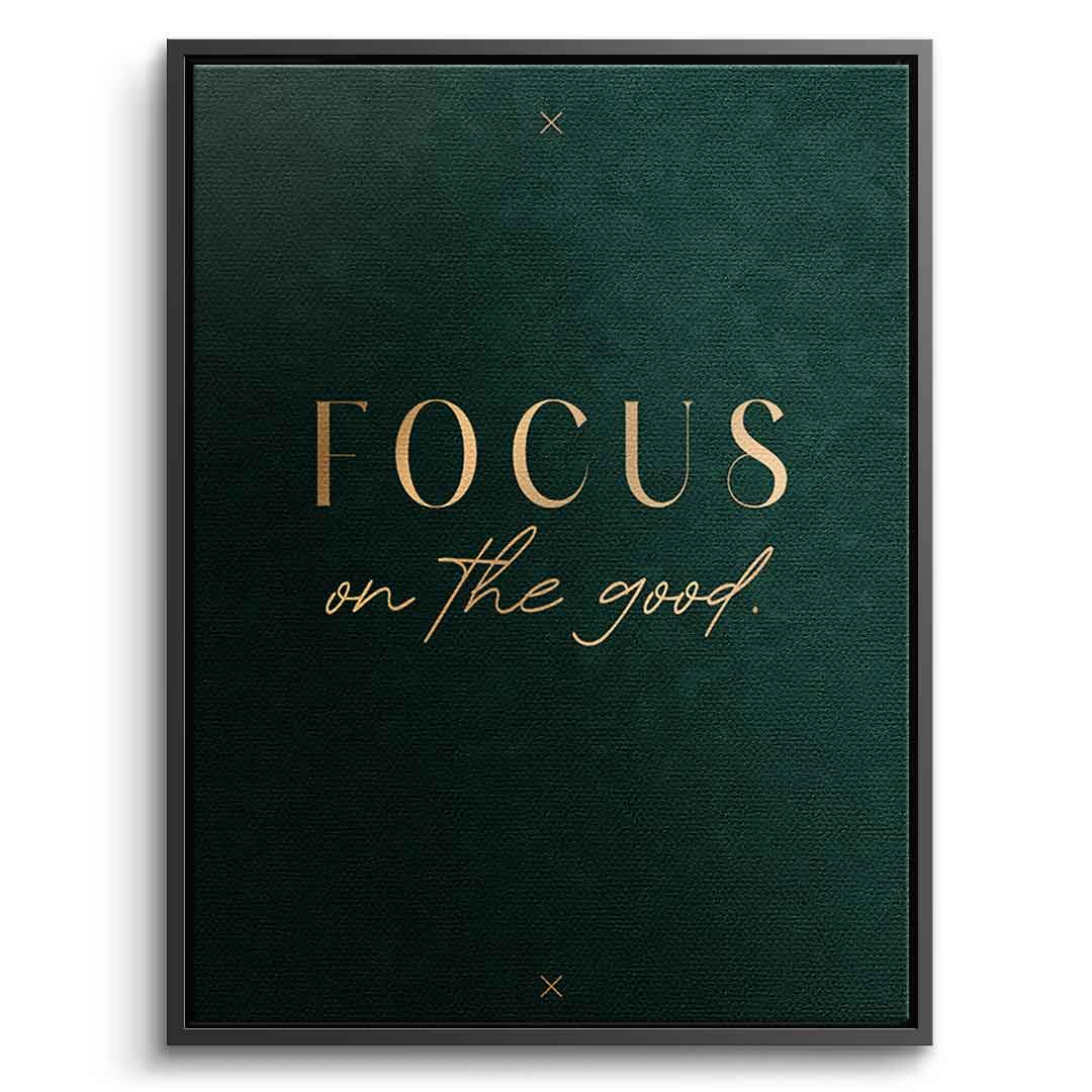 DOTCOMCANVAS FOCUS Leinwandbild – Frontansicht im schwarzen Premium-Rahmen
