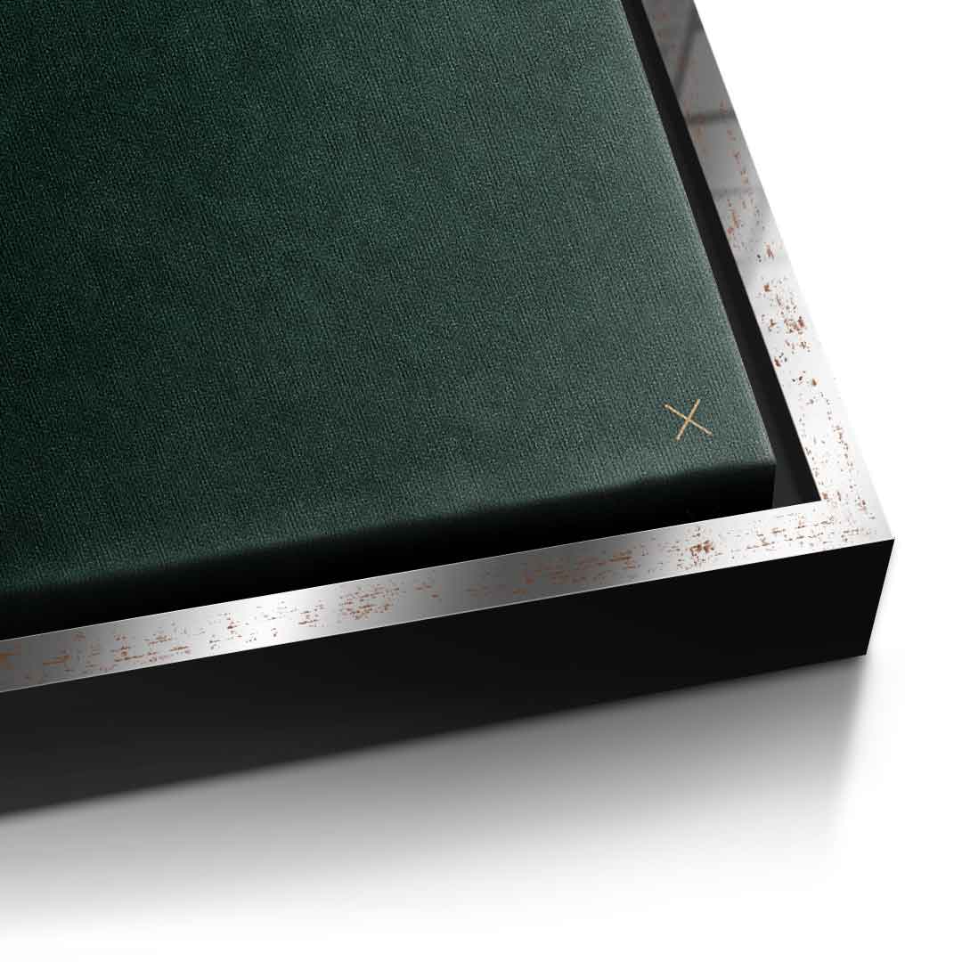 DOTCOMCANVAS® Enjoy Leinwandbild – Detailansicht Druckqualität Silber