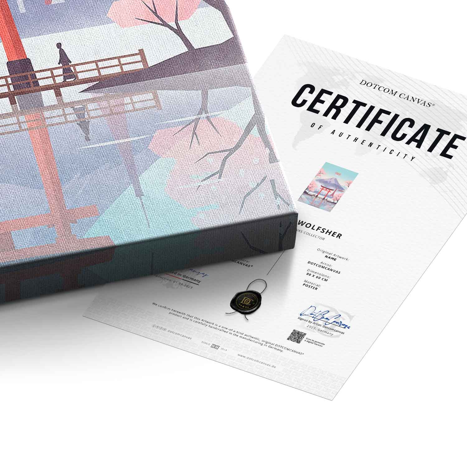 DOTCOMCANVAS Tokyo Leinwandbild Echtheitszertifikat