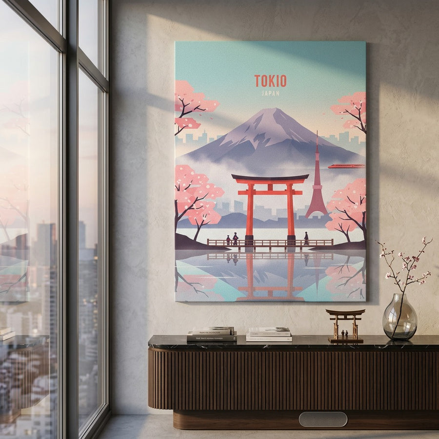 DOTCOMCANVAS Tokyo Leinwandbild im Raum Beispiel