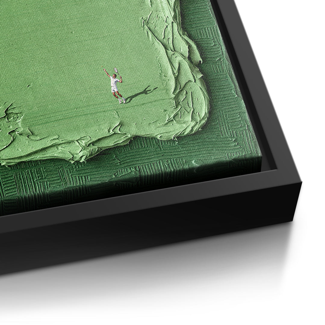 DOTCOMCANVAS Play Tennis Leinwandbild Detailansicht mit schwarzem Rahmen