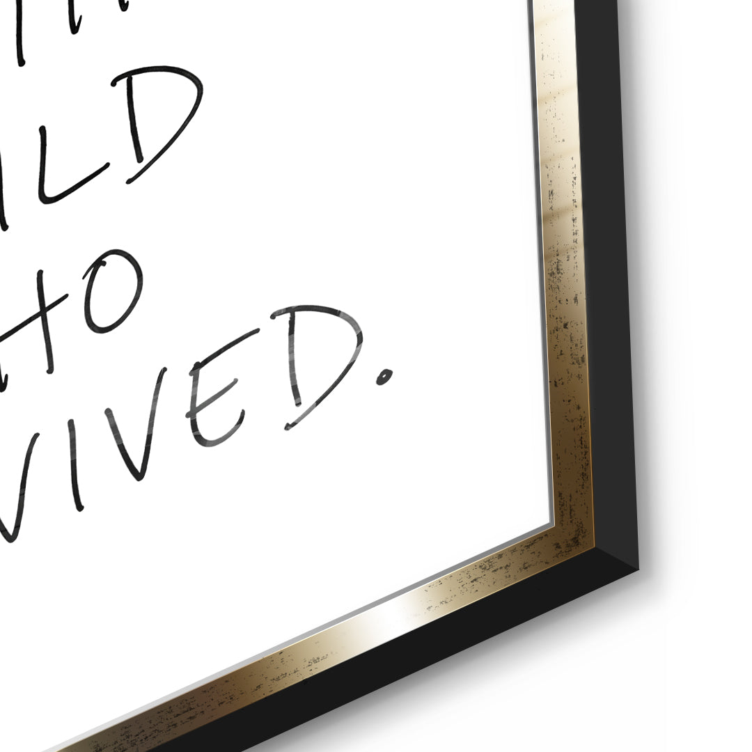 DOTCOMCANVAS Survived Acrylglasbild Detailansicht goldener Rahmen