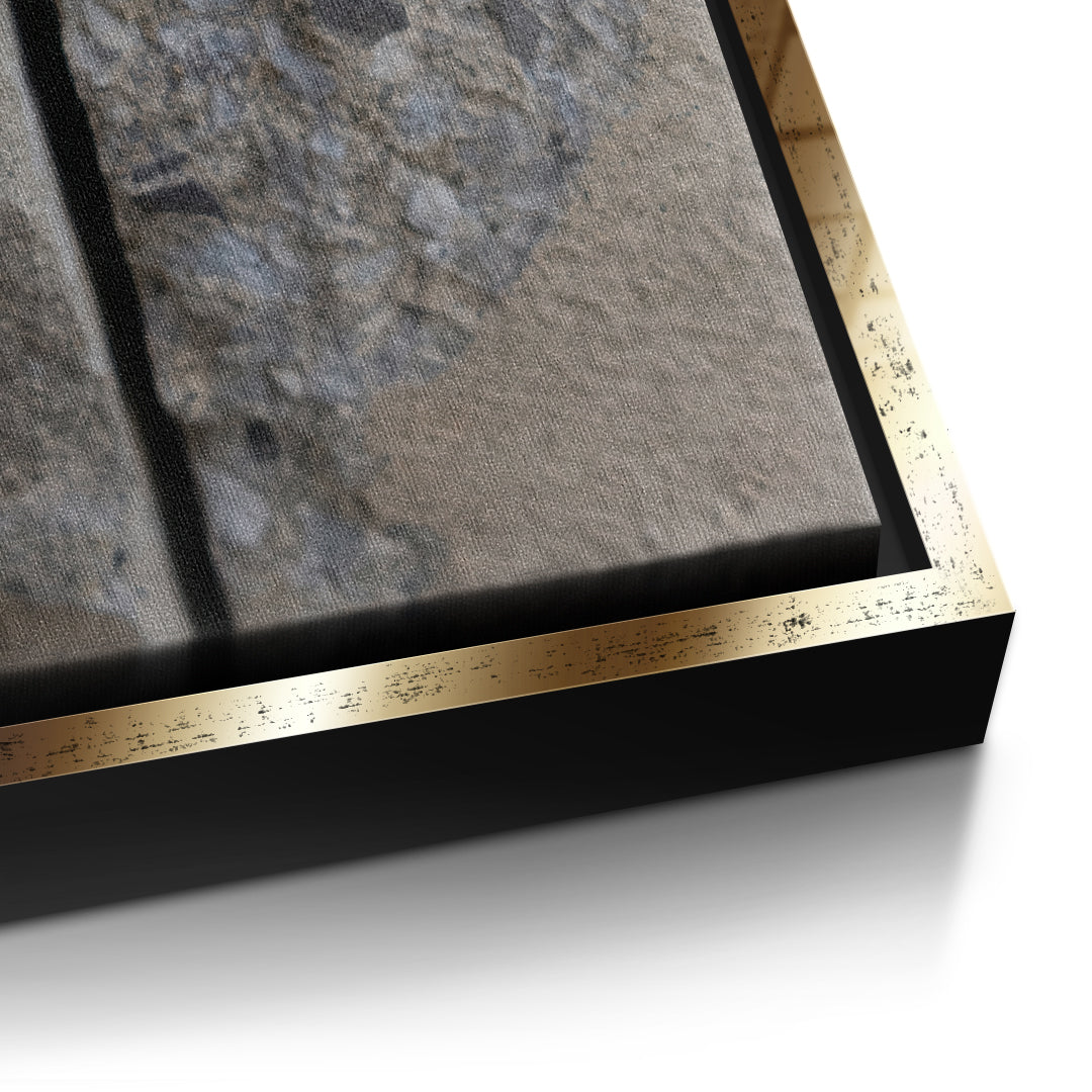 DOTCOMCANVAS Life finds a way Leinwandbild Detailansicht goldener Rahmen