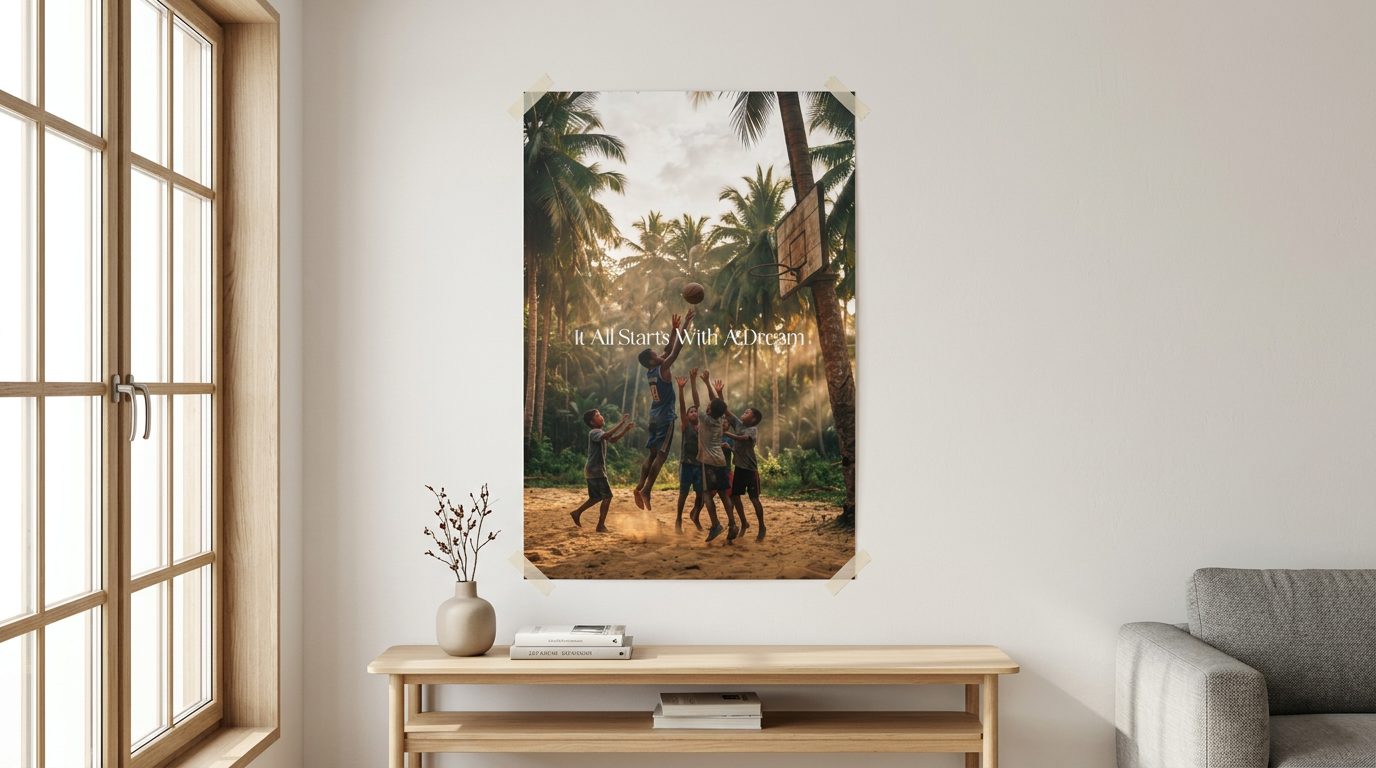 DOTCOMCANVAS 3629 Basketball Poster Banner