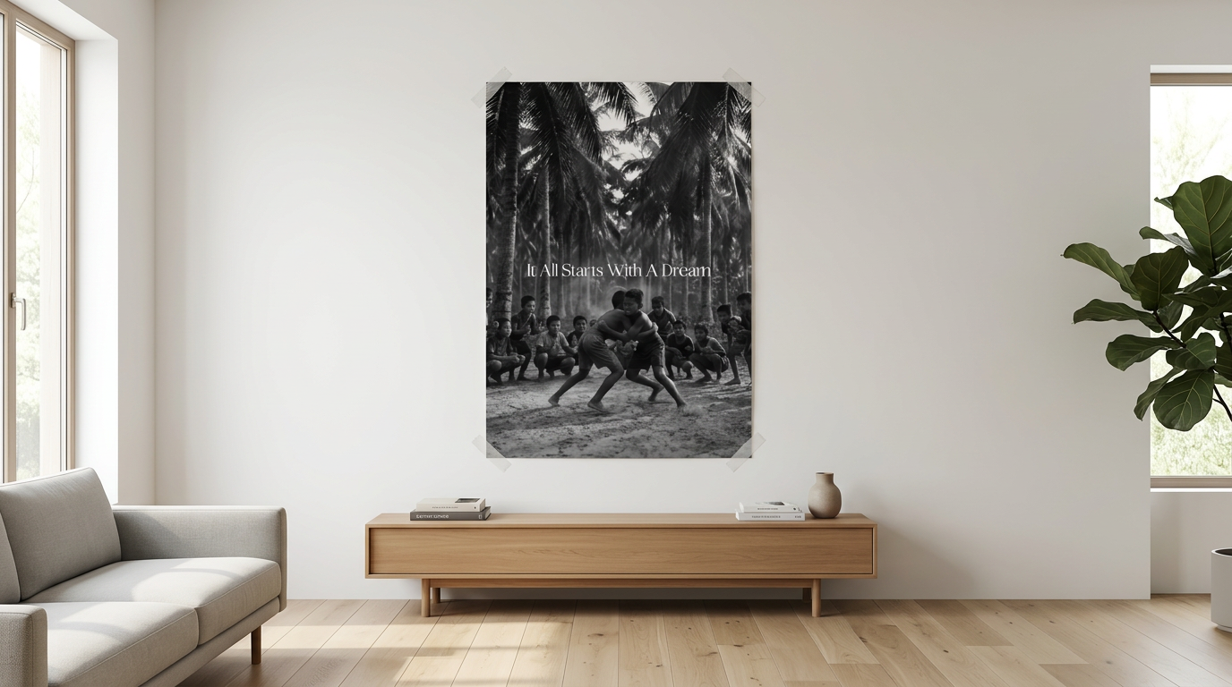 DOTCOMCANVAS 3630 Wrestling Poster Banner