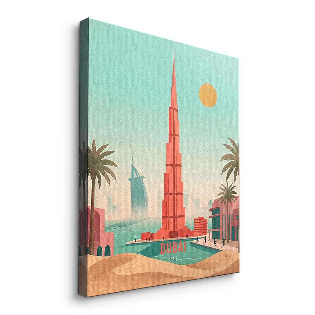 DOTCOMCANVAS Dubai Leinwandbild Seitenansicht ohne Rahmen